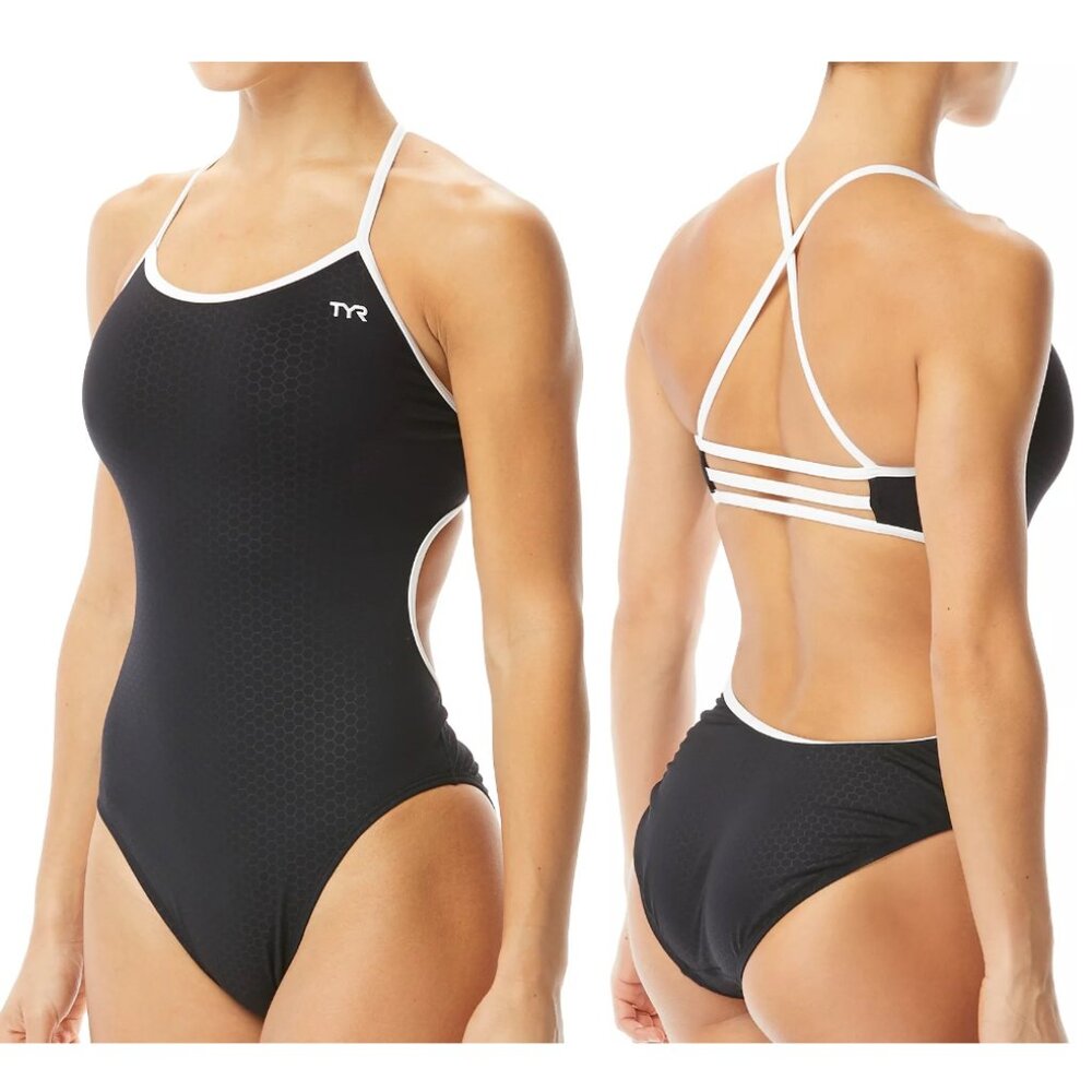 TYR Black One Piece Swimsuit